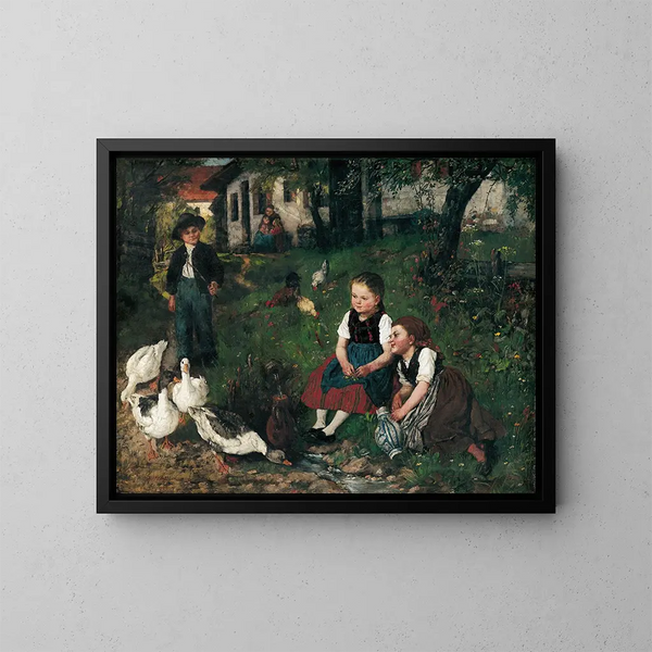 Día de verano - Johann Sperl — cuadro enmarcado en la pared