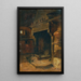 interior con chimenea - Johann Till el Joven — cuadro enmarcado en la pared