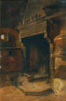interior con chimenea - Johann Till el Joven — vista de la obra