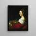 Mujer sosteniendo una cesta de frutas - Johann Ulrich Mayr — cuadro enmarcado en la pared