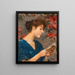 Una hermosa lectora - Johann Victor Krämer — cuadro enmarcado en la pared
