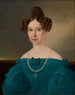 Portrait of a young woman in a blue dress - Johann Wachtl — artwork view