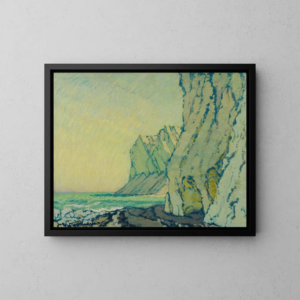 Acantilados del mar Báltico - Johann Walter-Kurau — cuadro enmarcado en la pared