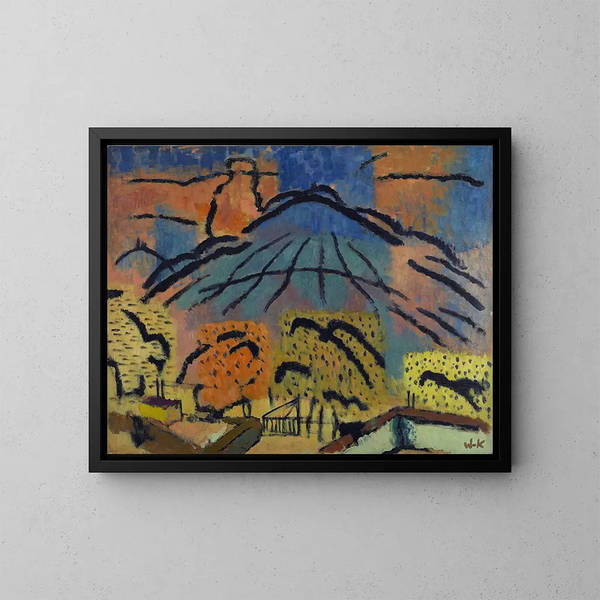 Montaña cerca de Metzinger - Johann Walter-Kurau — cuadro enmarcado en la pared