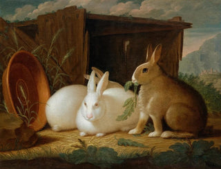 Johann Wenzel Peter - Three rabbits in a landscape.webp
