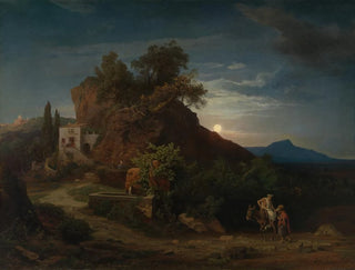 Johann Wilhelm Schirmer - Die Nacht Die Ankunft des Samariters mit dem Verletzten in der Herberge.webp