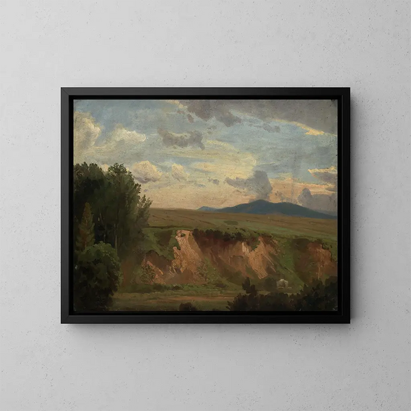 Paisaje francés con un sotobosque desnudo - Johann Wilhelm Schirmer — cuadro enmarcado en la pared
