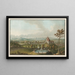 Vista general de los Alpes y glaciares desde el Castillo de Worb - Johann Wolfgang Kleemann — cuadro enmarcado en la pared