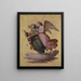 Two floating angels - Johann von Schraudolph — framed artwork on a wall