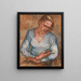 la mujer con los brazos cruzados - Johanna Kampmann-Freund — cuadro enmarcado en la pared