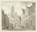 Rue Nieuwstraat en Utrecht con vista a la Domtoren - Johanna de Bruyn — vista de la obra