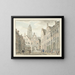 Rue Nieuwstraat en Utrecht con vista a la Domtoren - Johanna de Bruyn — cuadro enmarcado en la pared