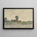 Landscape painting of a river with a farm after George Henry Boughton - Johannes Abraham Mondt — framed artwork on a wall
