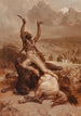Indian warrior rejoicing over a slain bear - Johannes Adam Simon Oertel — artwork view