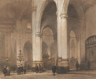 Johannes Bosboom - Gezicht in de StLaurenskerk te Rotterdam.webp