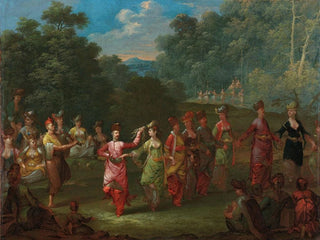 Johannes Christiaan Janson - Greek Men and Women Dancing the Khorra.webp