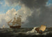 Navíos en un mar agitado - Johannes Christiaan Schotel — vista de la obra