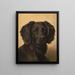 Black Setter Painting - Johannes Christian Deiker — framed artwork on a wall