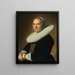 Retrato de una dama - Johannes Cornelisz Verspronck — cuadro enmarcado en la pared