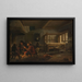 Un taller de tejedores - Johannes Dircksz van Oudenrogge — cuadro enmarcado en la pared