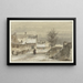 Winter Landscape with Standing Woman on Ice - Johannes Franciscus Hoppenbrouwers — framed artwork on a wall