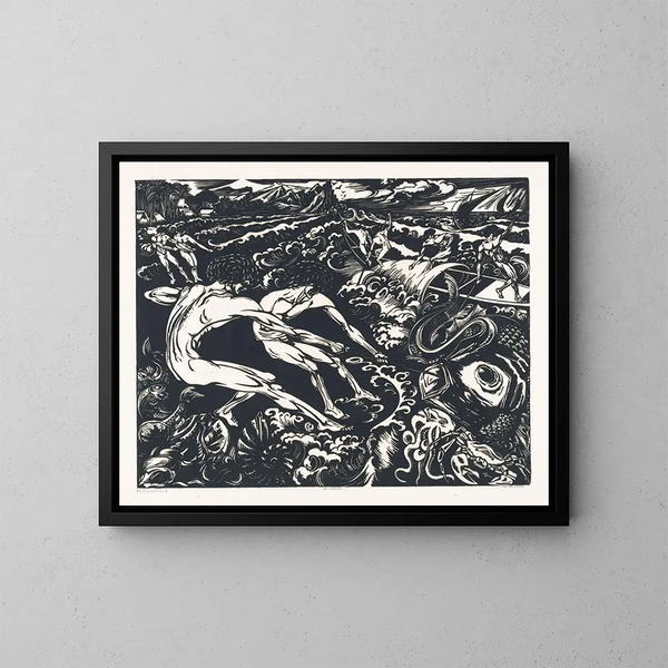 The Fishermen - Johannes Frederik Engelbert ten Klooster — framed artwork on a wall