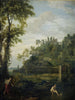 Landscape Arcadian with Salmacis and Hermaphrodite - Johannes Glauber — artwork view