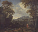 Classic landscape with Diana and her nymphs - Johannes Glauber — artwork view