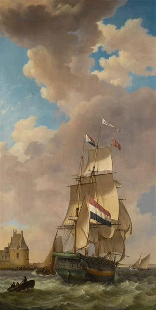 Johannes Hermanus Koekkoek - A Merchantman Off Veere.webp
