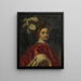 Retrato de un joven con sombrero de plumas - Johannes Kupecky — cuadro enmarcado en la pared