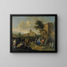 Fiesta parroquial - Johannes Lingelbach — cuadro enmarcado en la pared