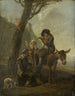 Family of Roman shepherds resting under a tree - Johannes Lingelbach — artwork view