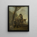 Family of Roman shepherds resting under a tree - Johannes Lingelbach — framed artwork on a wall