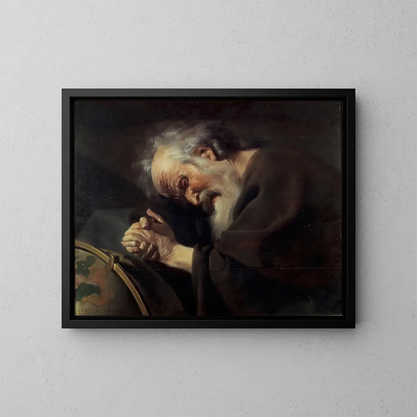 Héraclite - Johannes Paulus Moreelse — cuadro enmarcado en la pared