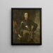 Retrato de un oficial militar - Johannes Vollevens — cuadro enmarcado en la pared