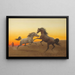 de caballos árabes al atardecer - John Alexander Harrington Bird — cuadro enmarcado en la pared
