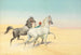 Caballos árabes en el desierto - John Alexander Harrington Bird — vista de la obra