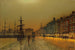 Greenock Harbour la noche - John Atkinson Grimshaw — vista de la obra