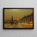 Greenock Harbour la noche - John Atkinson Grimshaw — cuadro enmarcado en la pared