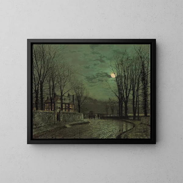 Luna de noviembre - John Atkinson Grimshaw — cuadro enmarcado en la pared