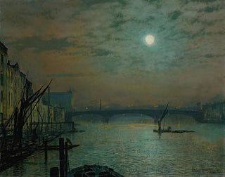 John Atkinson Grimshaw - Southwark Bridge by Moonlight.webp