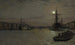 El estanque y el puente de Londres por la noche - John Atkinson Grimshaw — vista de la obra