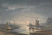 Claro de luna sobre el río cerca de Brujas - John Berney Crome — vista de la obra