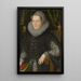 retrato de Joan Stint, Mme George Evelyn - John Bettes el Joven — cuadro enmarcado en la pared