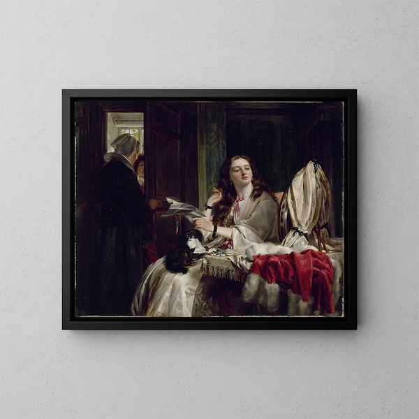 La Mañana de San Valentín - John Callcott Horsley — cuadro enmarcado en la pared