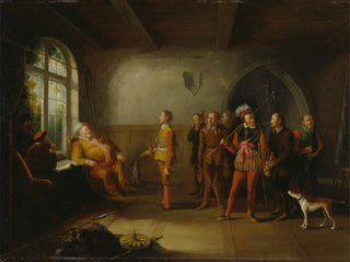 John Cawse - Falstaff and the recruits from Henry IV Part II.webp