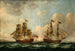 The Pilgrim, later renamed the Royal Caroline, in two positions off the coast - John Cleveley the Elder — artwork view