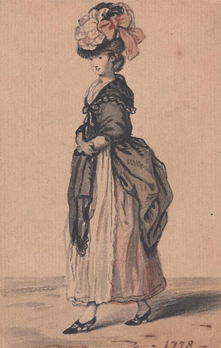 John Collet - A Lady of Fashion with Black Shawl and Black Shoes.webp