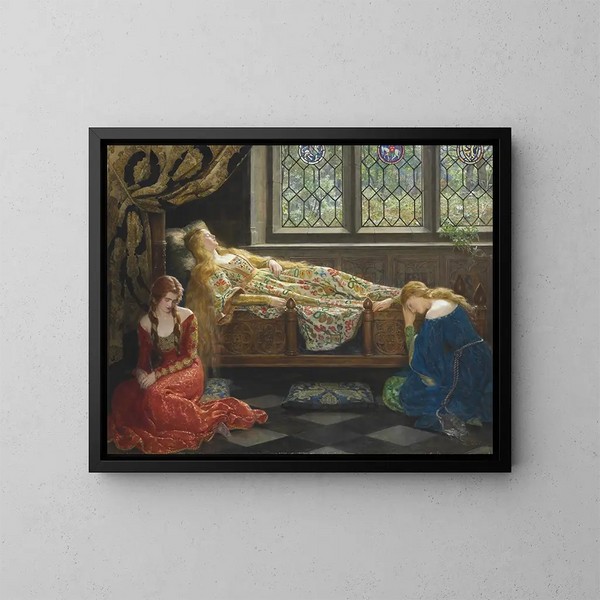 La Bella Durmiente - John Collier — cuadro enmarcado en la pared