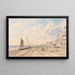 Playa de Brighton mirando hacia el oeste - John Constable — cuadro enmarcado en la pared